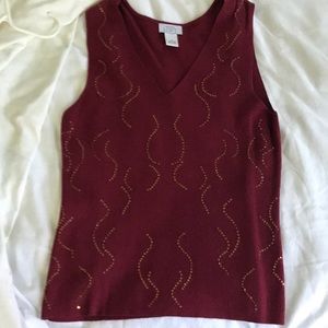 Sleeveless tasteful sequins-